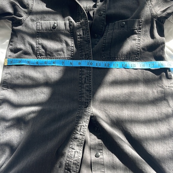 Madewell weathered black button-down shirt dress xs - Picture 10 of 13
